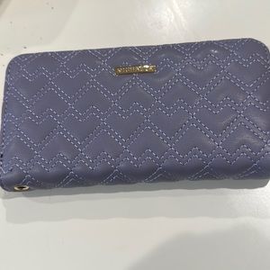 Purple quilted wallet